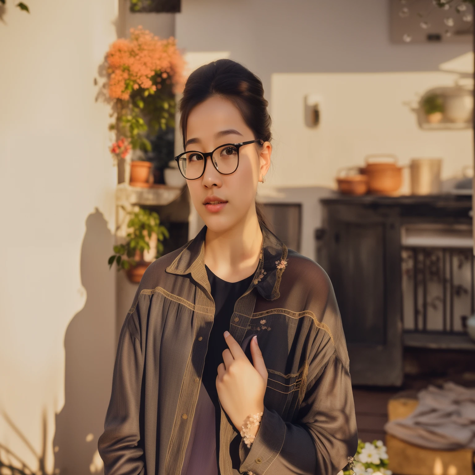 (best quality,4k,8k,highres,masterpiece:1.2),ultra-detailed,(realistic,photorealistic,photo-realistic:1.37),cinematic lighting,ray tracing,bokeh,UHD,professional,vivid colors,physically-based rendering,extreme detail description,long eyelashes,beautiful detailed eyes,beautiful detailed lips,girl in a garden,2girls,portrait style,soft sunlight,hazy atmosphere,delicate flowers,graceful poses,ethereal beauty,flowing dresses,subtle expressions,lush greenery,warm tones,hint of nostalgia,gentle breeze,stunning visual effects,seamless blending of reality and fantasy.