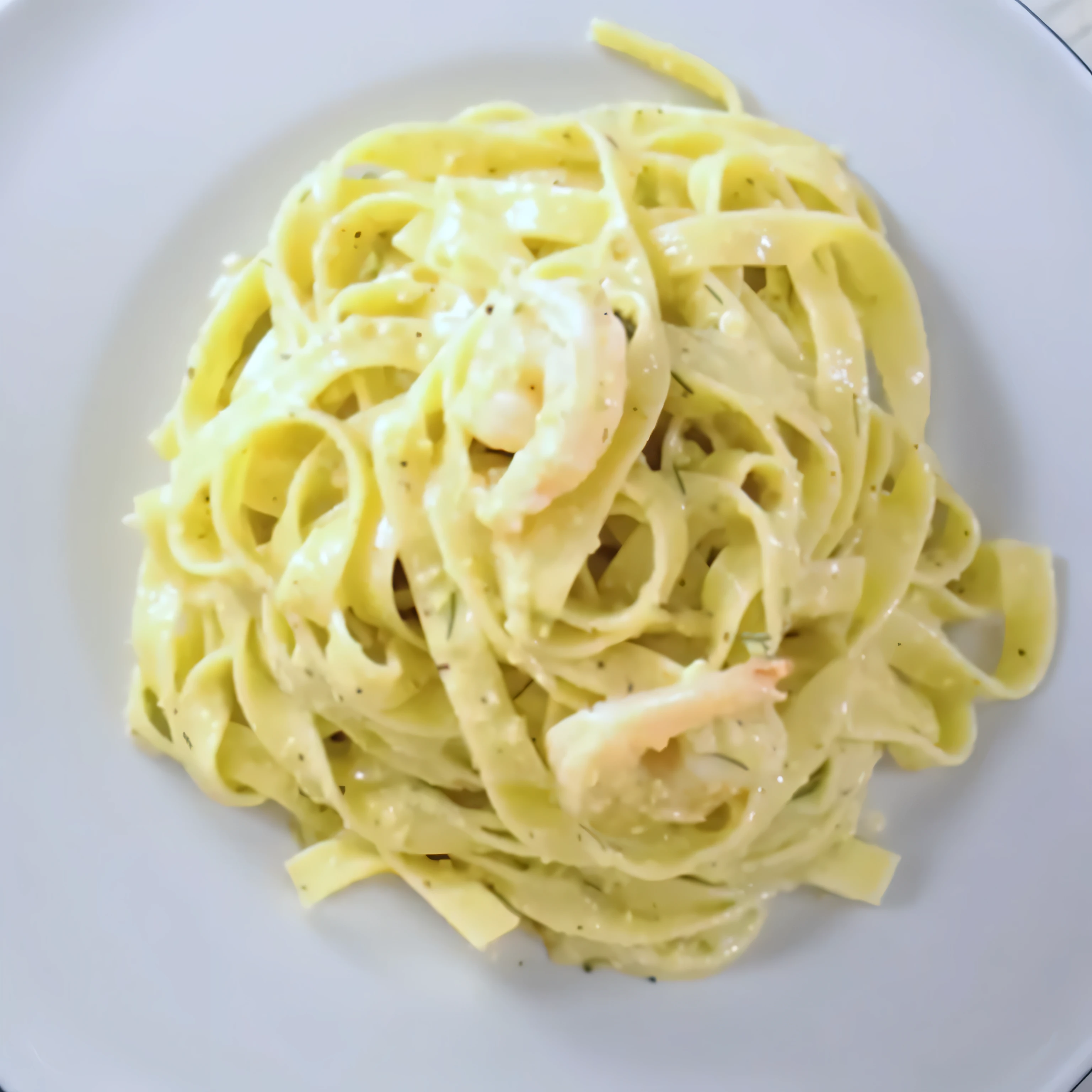 a close up of a plate of pasta with shrimp and sauce, served with pasta, eats pasta all the time, pasta, yummy, served on a plate, cooked, youtube video screenshot, ❤🔥🍄🌪, noodles, in a style blend of botticelli, dish, creepy pasta, recipe, by Tom Wänerstrand, closeup at the food