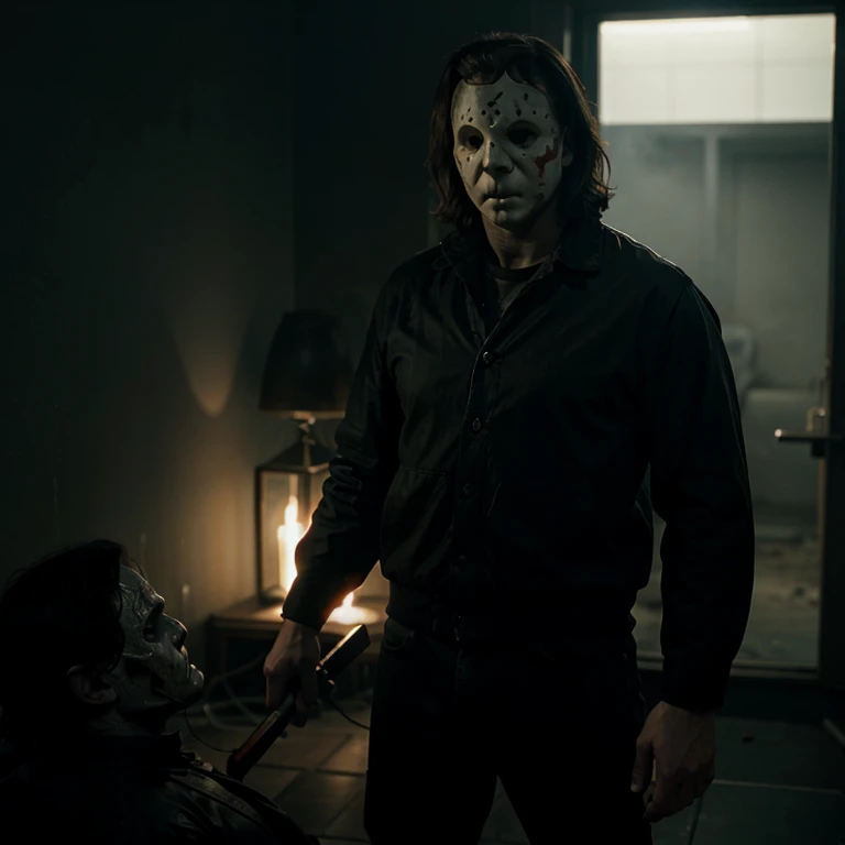 Jason Voorhees killing Michael myers