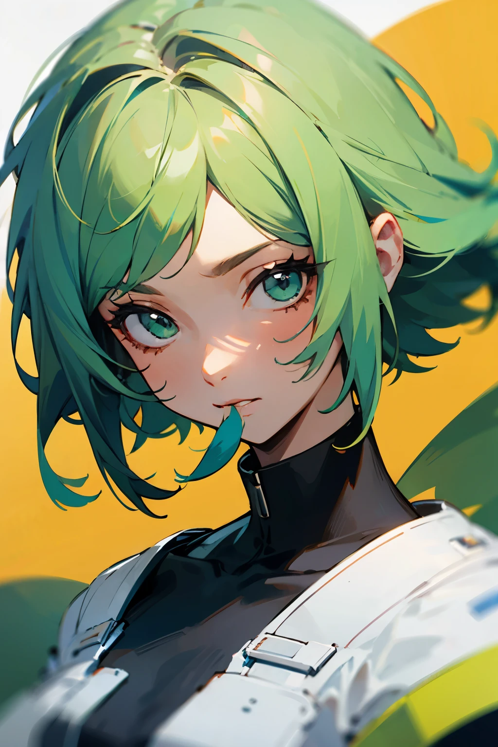 green hair