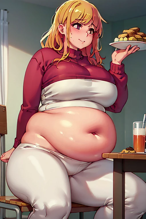fat, large belly, standing, fat belly, very fat, large stomach, chubby,very fat, safe for work, obese, giant belly, fat, huge, heavy, very fat, safe for work, fat, large belly, standing, grabbing belly, very fat, large stomach, chubby (best quality, masterpiece),safe for work, obese, giant belly, fat, huge, heavy, very fat, safe for work, fat, large belly, standing, grabbing belly, very fat, large stomach, chubby (best quality, masterpiece), Christmas, wearing sweater, eating, sitting down, table full of food, cookies, eating cookies, very fat, Christmas season, Christmas time, Christmas season, holidays, Christmas sweater, blonde