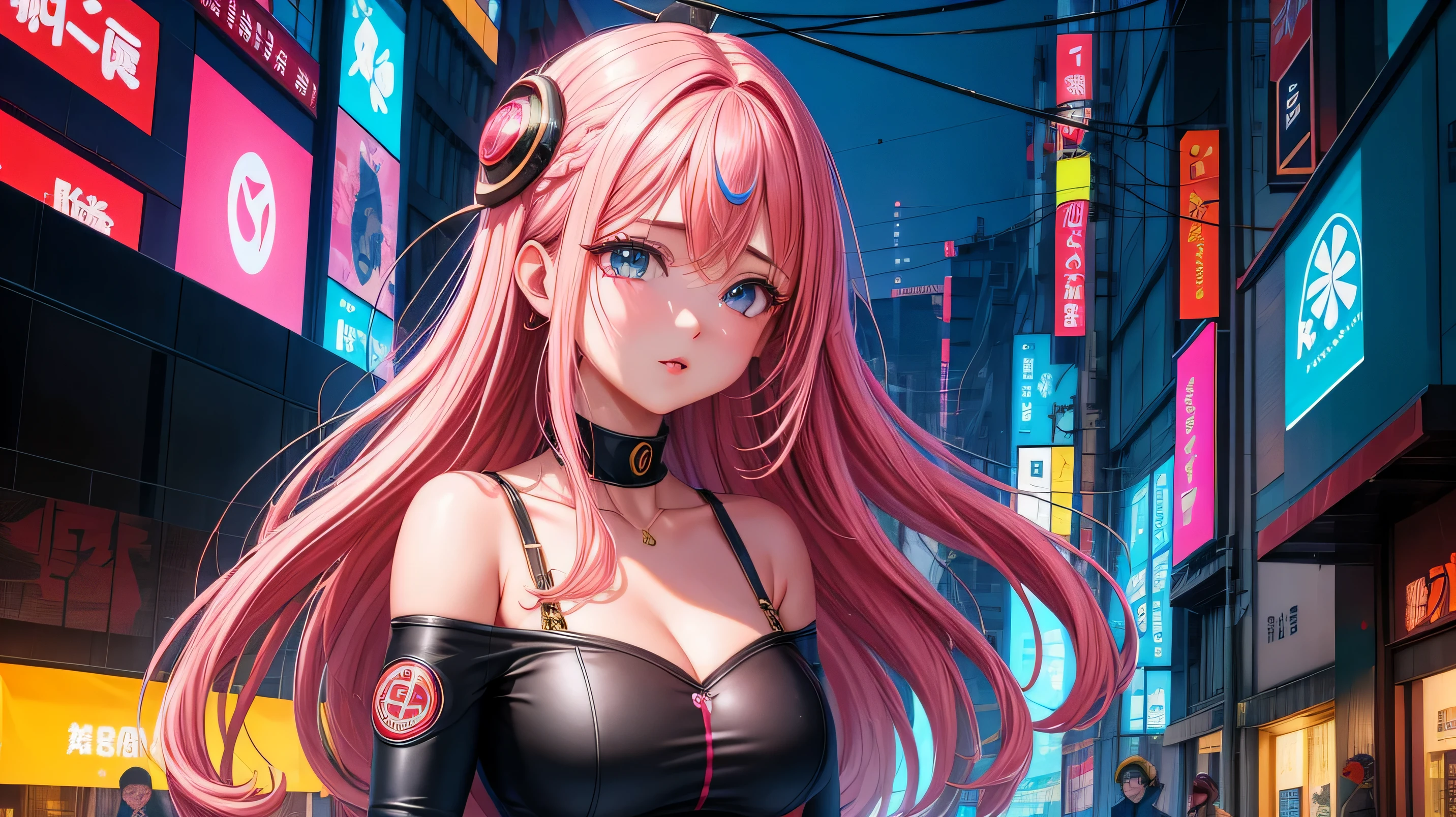Cute Bunny,(((20 years old))),((Anime little rabbit with very cute and beautiful twin-tailed pink hair walking down the street)),(((Bunny Girl,Antro Furry Cute,bunnygirl))),(((Bunny ears,Rabbit ears on the head,Big rabbit ears))),
((large full breasts))), (((Fuchsia Hair:1.35,short fuchsia hair,Colored inner hair,Ear breathing,))),((Heterochromia, I1 Fuchsia, Eye 2 Pink, Perfect eyes, upward-eyed:1.3, Beautiful detailed eyes, finely detailed beautiful eye:1, big highlight on eyes:1.2, slanted eye)), (((Lustrous skin:1.5,bright skin: 1.5,skin tanned,Shiny skin,Very shiny skin,Shiny body,plastic glitter skin,exaggerated shiny skin))),(delicate detailed fingers,Detailed body,detailed arms,Human Hands, Detailed hand),
Cute,sluttish,,Erotic,NSFW,
zettai ryouiki,Revealing clothing,Show skin,((Rave Shirts, Fluorescent shirt, Rave Miniskirt,Visible lace strap)),(Wearing a rave costume:1.3,Rave Clothing,seminude,with little clothing,),(detailed costume,detailed clothes),
(Dynamic Pose:1.0), Solo Focus, Centered, scale to fit the dimensions, thirds rule,
Outdoors, ((Night view)), (Cyberpunk Night Street Background: 1.5,dark sky,alleyway,Lonely alley,Thick clouds, Detailed background:1.25),
(Best Quality), (High resolution), (Sharp Focus), (ultra-detailliert), (Extremely detailed), (Very high quality artwork), 8K_Wallpaper, (8K HDTV CG),(Very fine 8K CG), ((hyper super ultra detailed perfect piece)), flawless, (((masutepiece))), Illustration, Vibrant colors, (Convoluted), High contrast, Selective lighting, double exposure, nffsw (High dynamic range), Post-processing, Background blur,