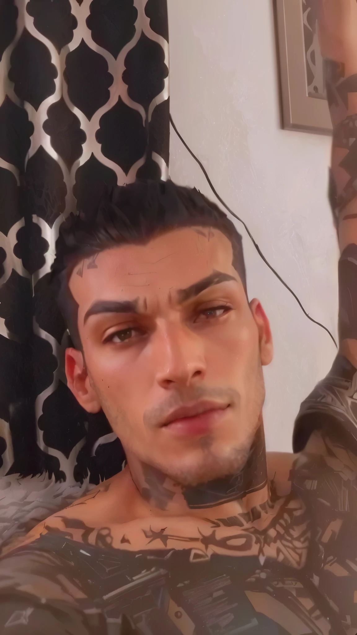 edgy man with black jacket and black pants with tattoos, highly corpo inteiro detalhado, personagem altamente detalhado, Personagem 3D realista, corpo inteiro detalhado, future inflatable jacket, Anton Fadeev 8k, High detail iconic character, modelo de corpo inteiro anime vtuber, 8k altamente detalhado ❤🔥 🔥 💀 🤖 🚀, como um personagem fortnite