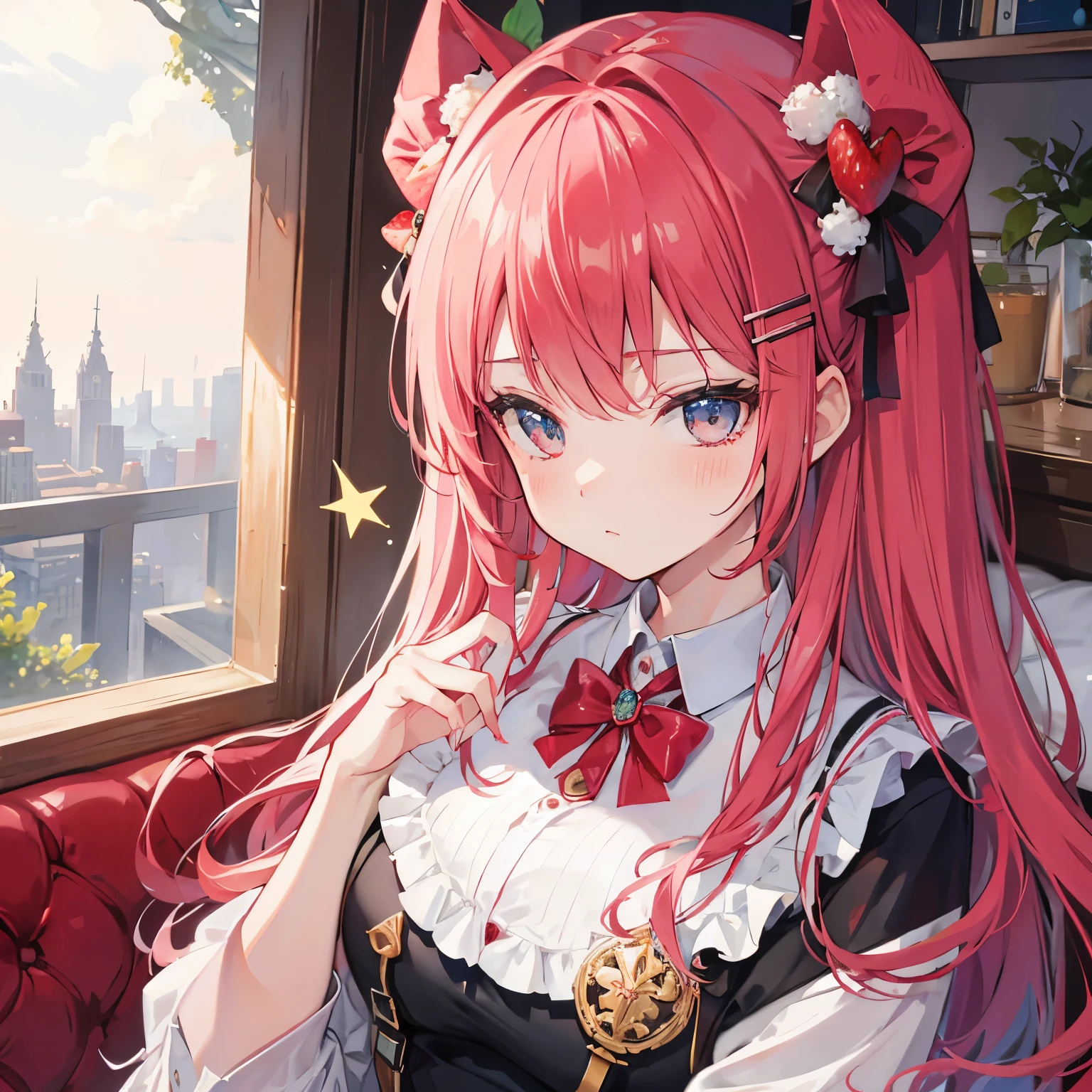 Strawberry hair ornament