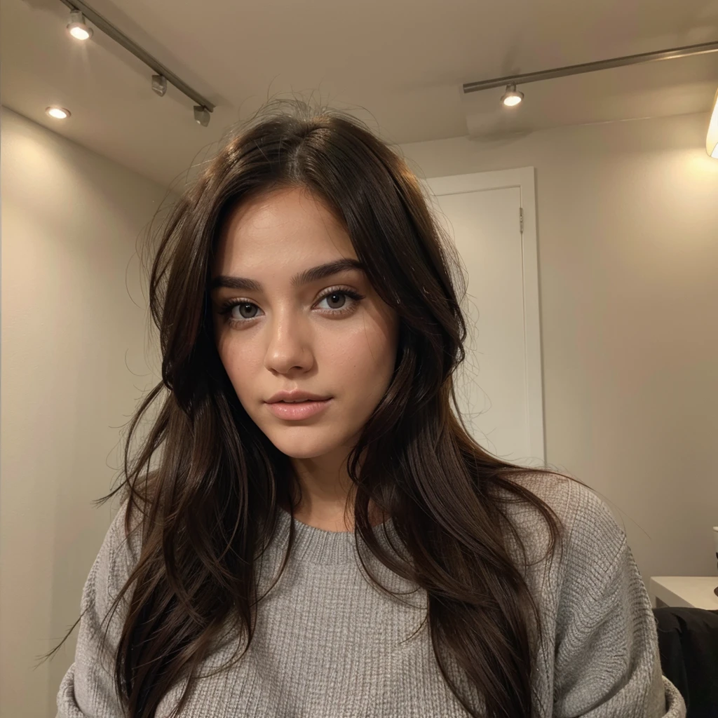Brunette instagram model eith pretty face