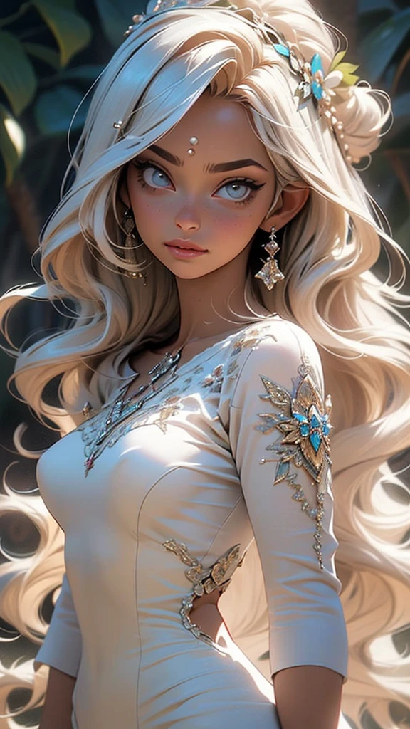 (((cabelo multicolorido, [Olhos realistas perfeitos])))), ultra realista 8k cg, rosto perfeito, perfeito, limpar, obra de arte, Arte profissional, Arte famosa, cinematic lighting, Cinematic Flower, rosto perfeito, Rosto bonito, olhos lindos, (((corpo feminino perfeito, Cintura estreita))), rainha bonita, real, divino, deusa, (real paRENDA), Fantasia, sonhe como, irreal, Science fiction, (seios enormes), roupas bonitas, RENDA, RENDA trim,  legwear rendado, NSFW, Seios para fora, cabelo absurdamente longo, cabelo muito comprido, (Rico: 1.4), prestige, luxo, joia, Diamante, ouro, pearl, gema, safira, rubi, esmeralda, detalhe intrincado, delicate pattern, sexy, encantador, sedutor, sedutor, erotic, encantador, enfeite de cabelo, neckRENDA, brincos, pulseira, pulseira, olhando para o espectador,
