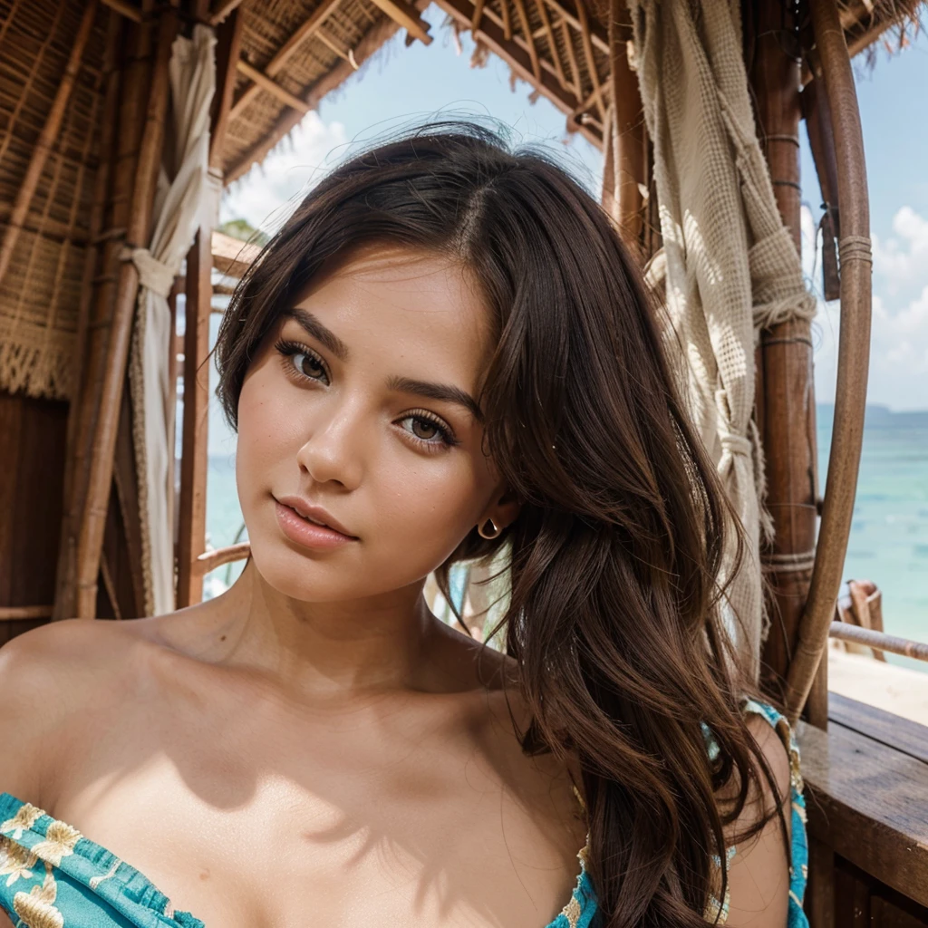 Brunette instagram model eith pretty face. In Phi Phi Island