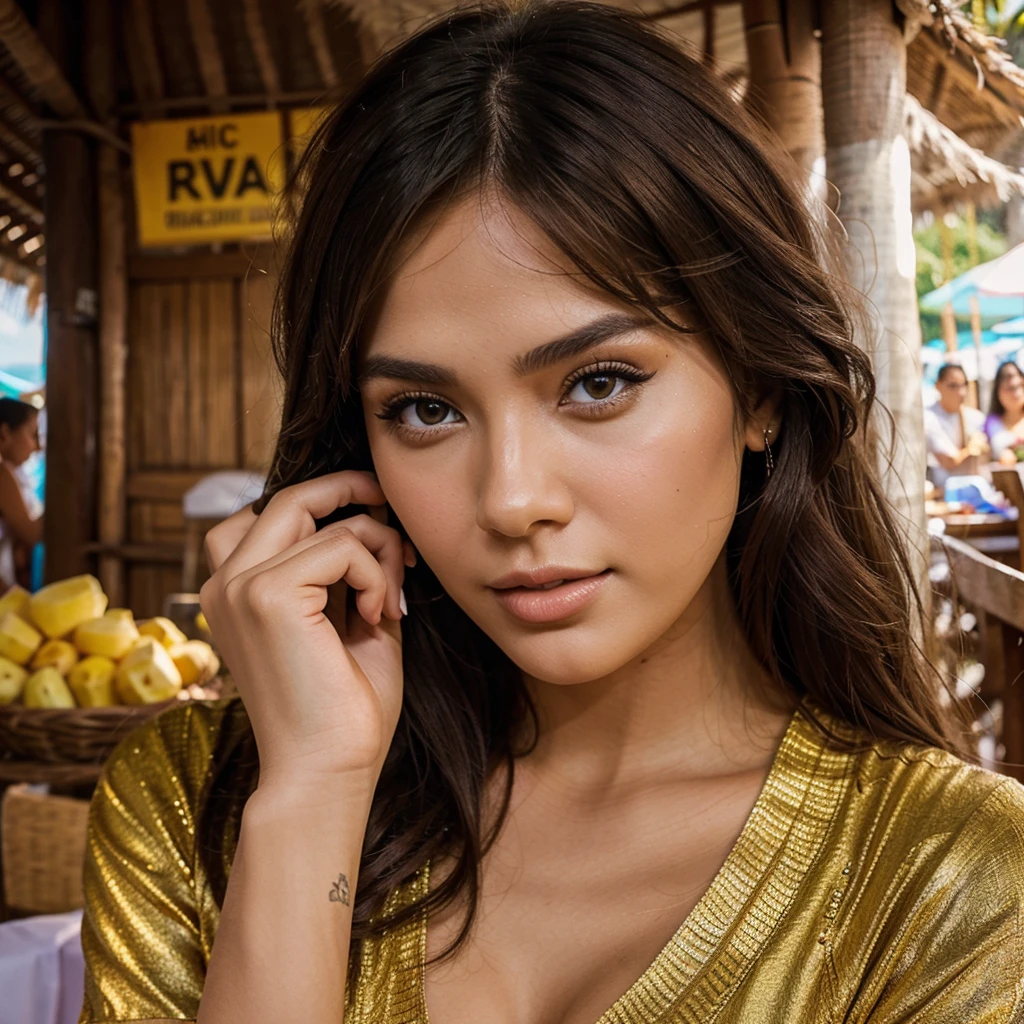 Brunette instagram model eith pretty face. In Phi Phi Island