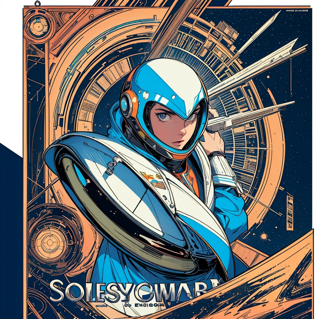 (((32k))),(((highest quality))),(universe),(Perfect One Woman),60's,70's,80's,((古い映画のposter)),retro,vintage,bauhaus,abstract,(スペーススリラー映画poster),Futuristic,shape,OK,cosmos,galaxy,satellite,mechanical,Geometric pattern,meteor,meteorite,planet,poster_white frame,very delicate,