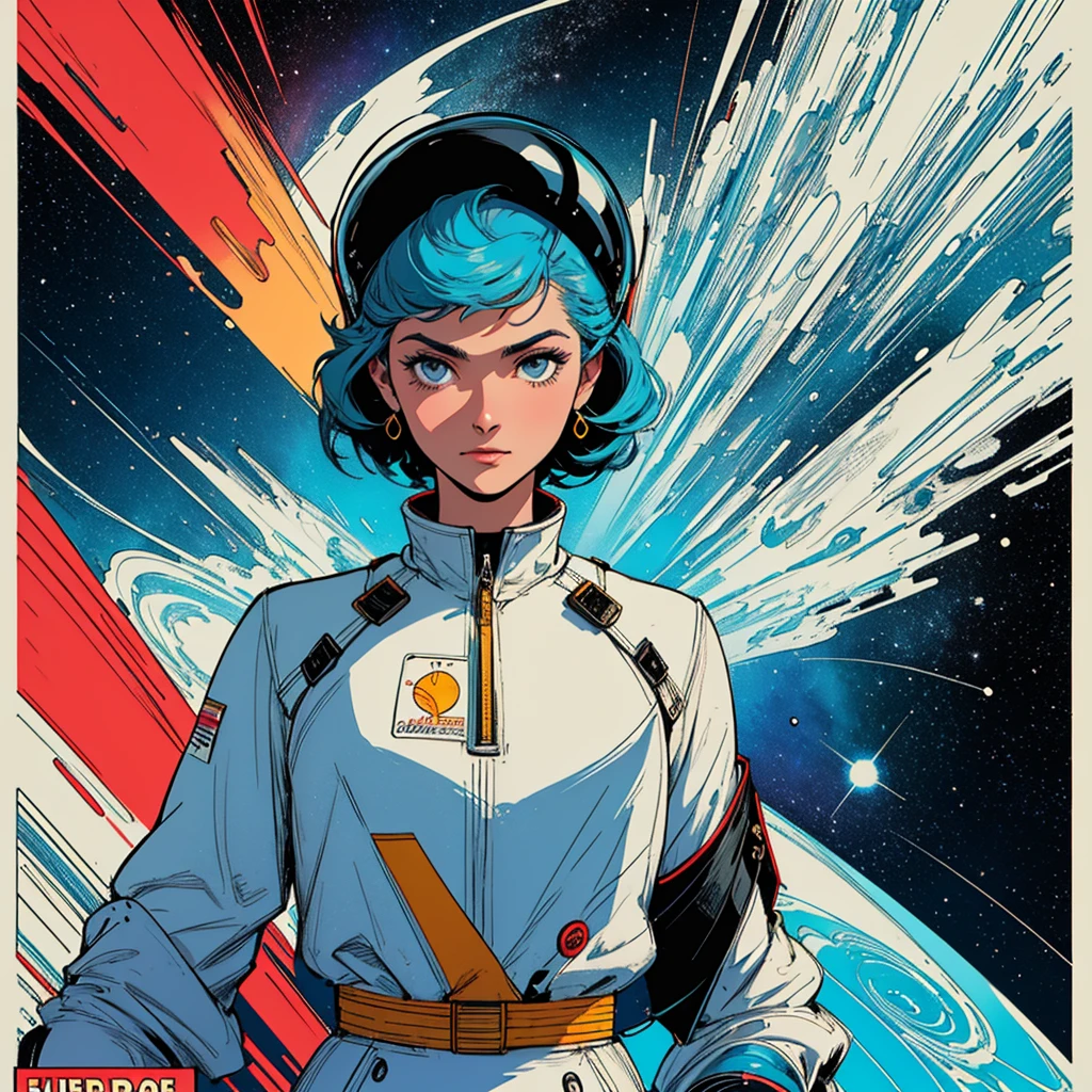 (((32k))),(((highest quality))),(universe),(Perfect One Woman),60's,70's,80's,((古い映画のposter)),retro,vintage,bauhaus,abstract,(スペーススリラー映画poster),Futuristic,shape,OK,cosmos,galaxy,satellite,mechanical,Geometric pattern,meteor,meteorite,planet,poster_white frame,very delicate,