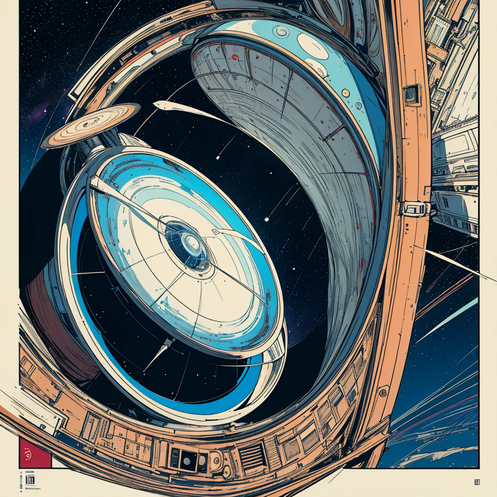 (((32k))),(((highest quality))),(universe),(Perfect One Woman),60's,70's,80's,((古い映画のposter)),retro,vintage,bauhaus,abstract,(スペーススリラー映画poster),Futuristic,shape,OK,cosmos,galaxy,satellite,mechanical,Geometric pattern,meteor,meteorite,planet,poster_white frame,very delicate,