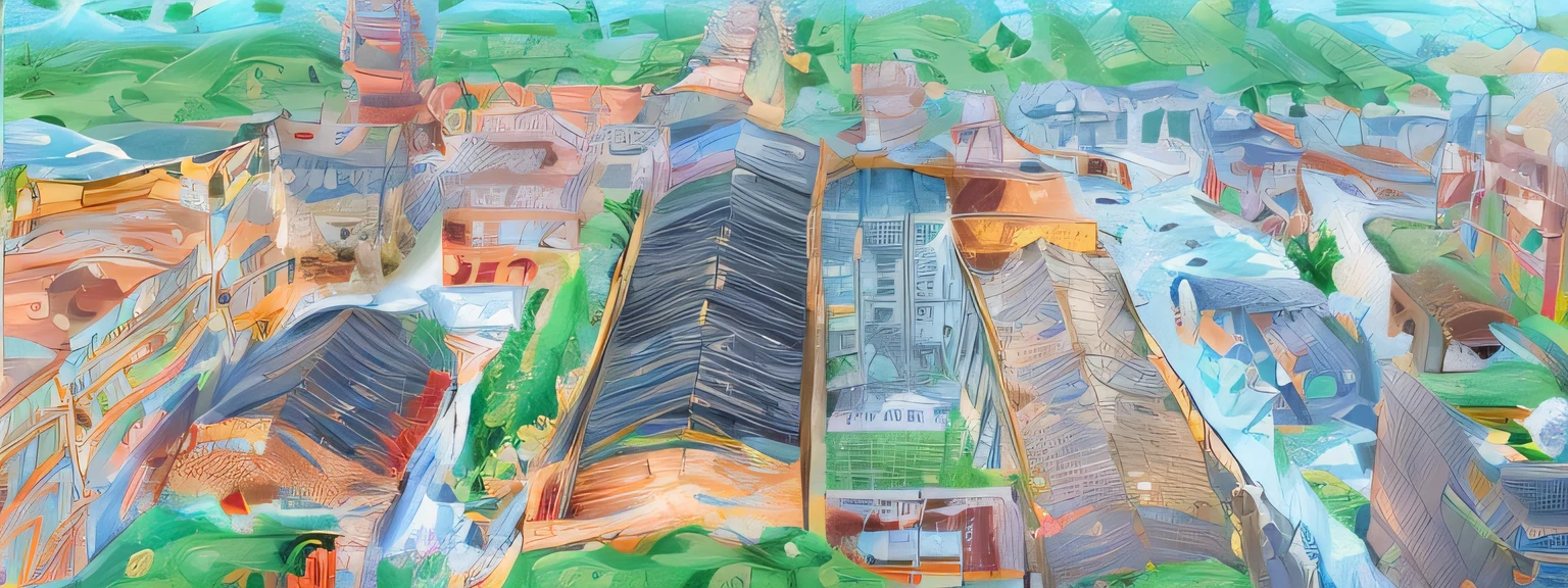 (riverside,bridge:1.1,City:1.2,illustration,Residential area,downsmall town background,Tokyo style town,factory background,urban landscape,many buildings,Japan castle,small town background,Japanese cartoons-style Cityscape,suburbs of town,Aerial View,colorful illustration,industrial setting,houses and buildings,detailed 2D illustration,rural Cityscape,detailed factory) (best quality,4K,8k,high resolution,masterpiece:1.2),Super detailed,(actual,photoactual,photo-actual:1.37),human development report,ultra high definition,studio lighting,Ultra-fine painting,sharp focus,Physically based rendering,extremely detailed description,professional,bright colors,Bokeh,portrait,landscape,fear,Japanese cartoons,science fiction,photography,concept artist, bright colors, Warm colors, and soft lighting