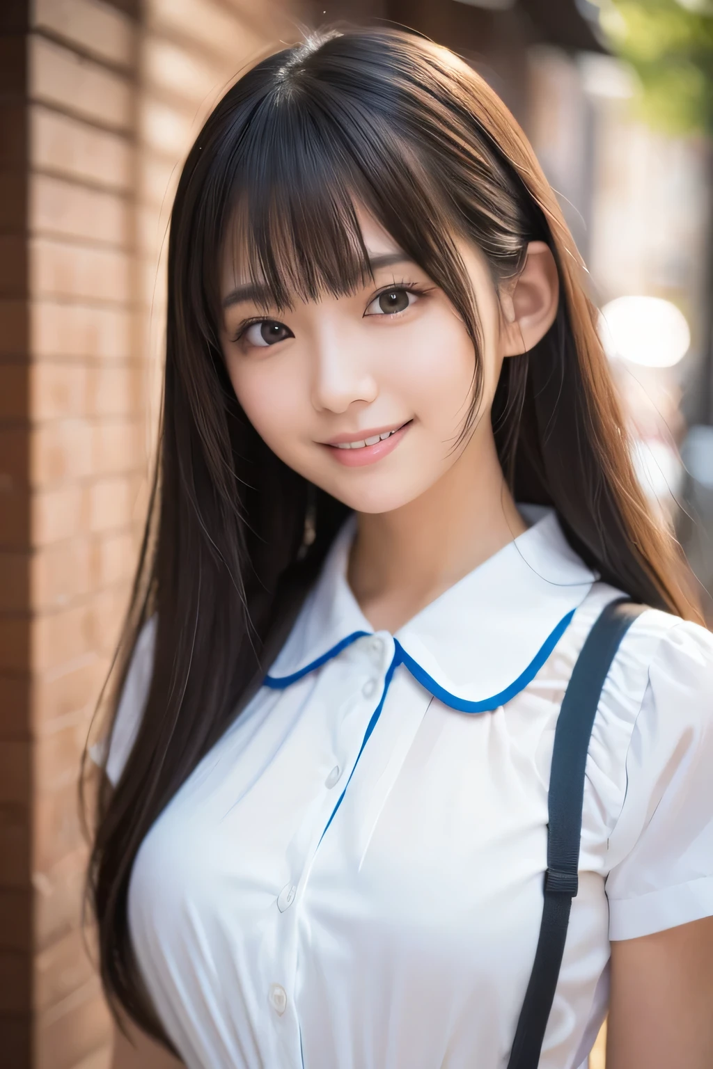 Smile、night、original photography、(((ultimate beauty portrait)))、((sparkling skin))、((masterpiece、top quality、Super detailed、movie light、intricate details、high resolution、Very detailed))、8 kood、digital SLR、soft light、high quality、film grain、富士XT3 、shallow view deep、natural soft light、Kamimei、on the table, Boutiques, illustration, Super detailed, beautiful, high resolution, 8k wallpaper, Perfect dynamic composition, Beautiful and delicate eyes, Full body photography shows your entire body, collared shirt, long hair, bold Sexy poses , Smile, Harajuku, 20 year old girl, large size: 1.5, Sexy