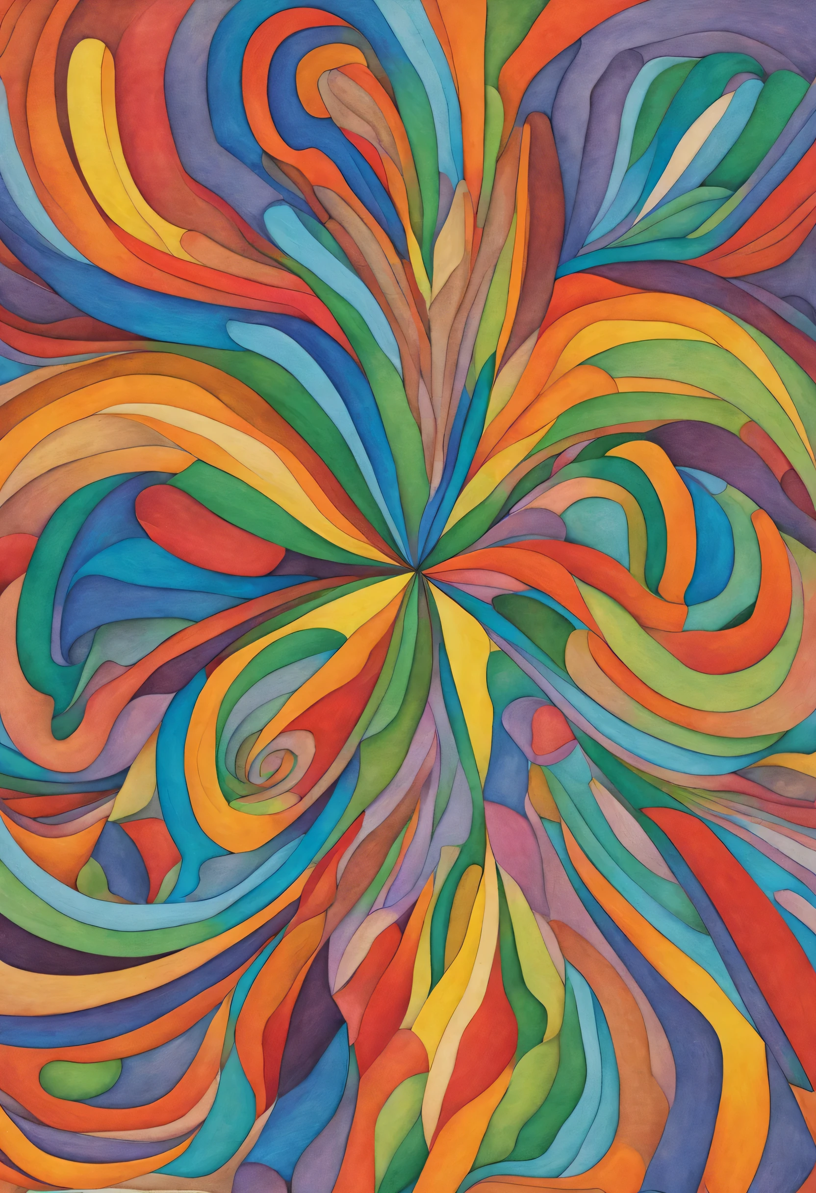 a drawing of a colorful abstract design on a piece of paper, desenho colorido, desenho colorido, desenho colorido, desenho colorido, inspirado em Johannes Itten, um desenho abstrato, arte colorida do doodle, colorido com muita cor, colorido emk drawing, colorido em, muito trepidante e abstrato, giz de cera sobre papel, linhas e brilhos refratados, psychedelic art, colored pencils on paper