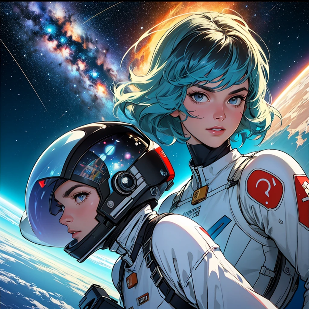 (((32k))),(((highest quality))),(Perfect One Woman),60's,70's,80's,古い映画のposter,retro,vintage,bauhaus,abstract,スペーススリラー映画poster,Futuristic,shape,OK,cosmos,galaxy,satellite,mechanical,Geometric pattern,meteor,meteorite,planet,poster_white frame,very delicate,宇宙飛OK士,Milky Way,