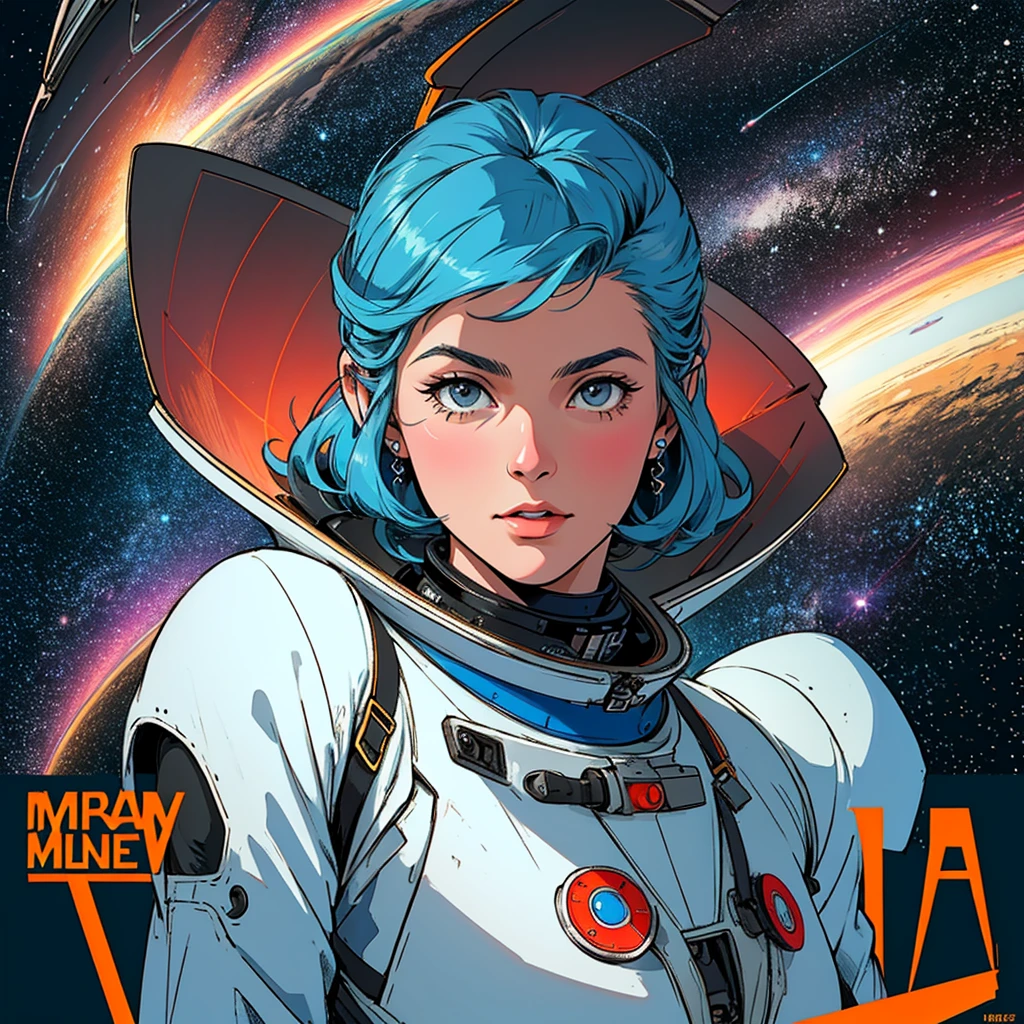 (((32k))),(((highest quality))),(Perfect One Woman),60's,70's,80's,old movie posters,retro,vintage,bauhaus,abstract,Space Thriller Movie Poster,Futuristic,shape,OK,cosmos,galaxy,satellite,mechanical,Geometric pattern,meteor,meteorite,planet,very delicate,宇宙飛OK士,Milky Way,