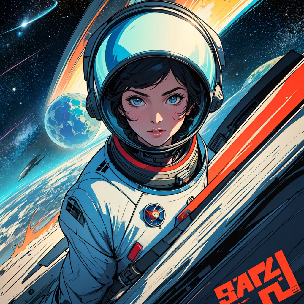 portrait of a smiling girl in astronaut helmets by ilya kuvshinov, cloudy sky background lush landscape ln illustration concept art anime key visual trending pixiv by victo ngai fanbox by greg rutkowski makoto shinkai takashi takeuchi studio ghibli