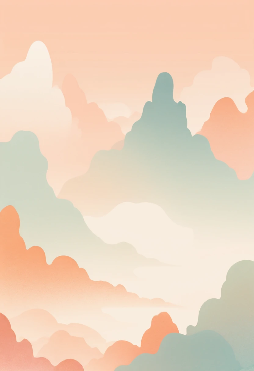 Cover art, vectorial art, Chinese contemporary literati, hierarchical form, Gradient of color, Soft color palette, enhance, intricate, inspired by Michael Breitung, (best quality, masterpiece, Representative work, official art, Professional, unity 8k wallpaper:1.3)