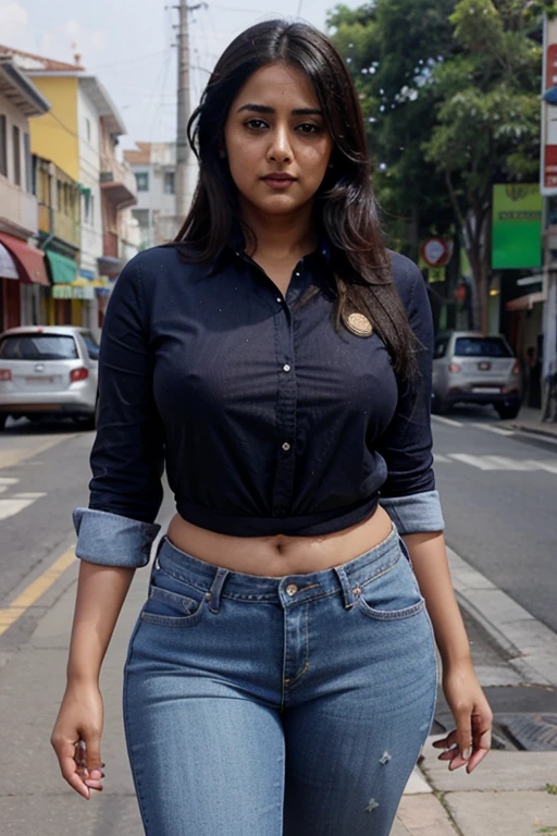 Anushka Shetty, curvy, shirt and jeans