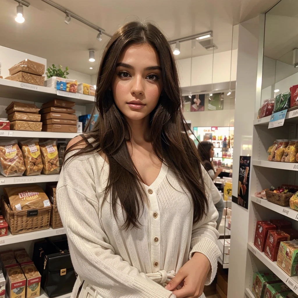 Brunette instagram model eith pretty face. For shopping