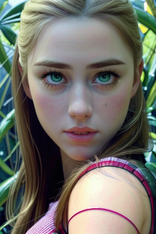 (best quality,4k,8k,highres,masterpiece:1.2), (ultra-detailed), (realistic,photorealistic,photo-realistic:1.37), 1girl, spider girl, beautiful detailed eyes, beautiful detailed lips, long eyelashes, detailed face, stunningly realistic appearance, vibrant and immersive garden background, dynamic and engaging pose, artistic rendering, high contrast lighting, vivid colors, sharp focus, bokeh