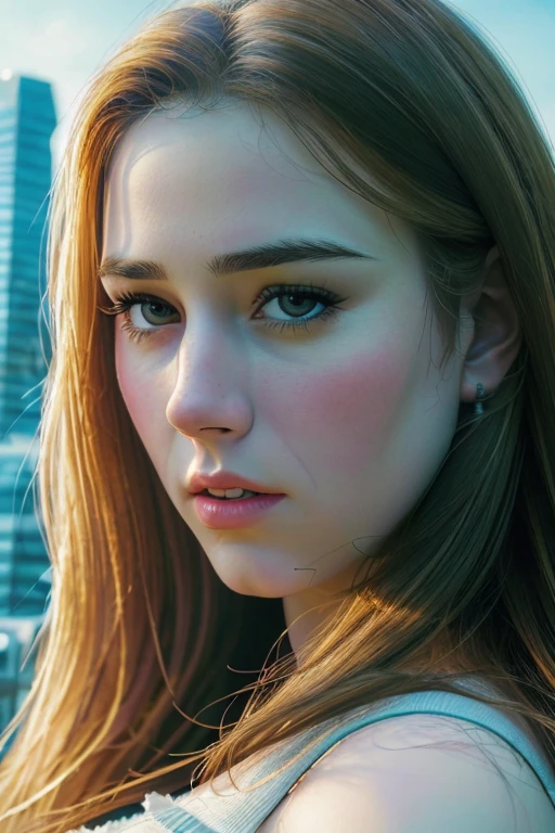 (best quality, 4k, 8k, high resolution, masterpiece: 1.2), (very detailed), (realistic, lifelike, lifelike: 1.37), 1 girl, spider girl released spider web Move to another building across the street. Beautifully detailed eyes Beautifully detailed lips, long eyelashes, a detailed face. Stunningly realistic appearance Big city background filled with tall buildings Lively and attractive demeanor Artistic visualization, lighting with high contrast, vivid colors, sharp focus, bokeh.