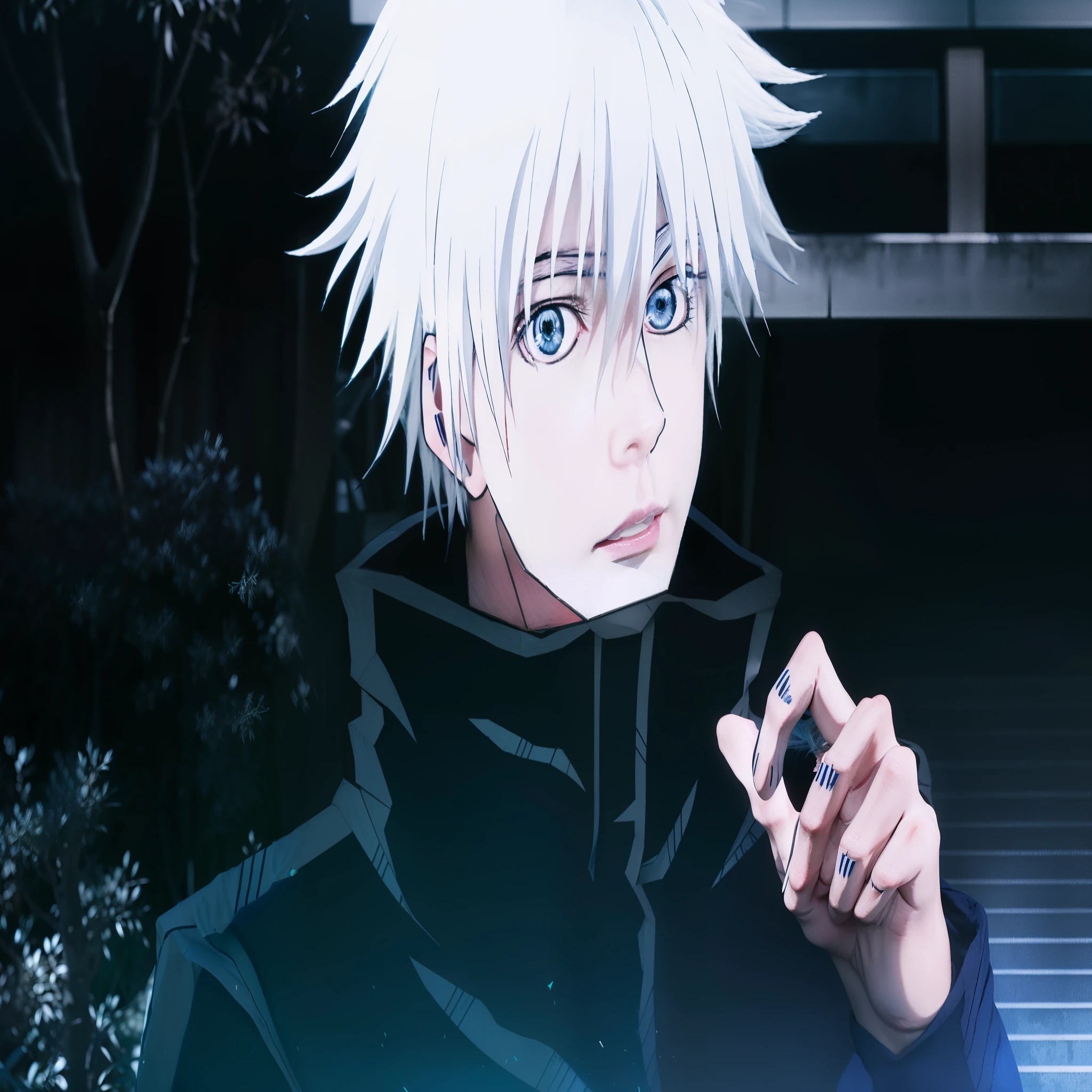 anime character with white hair and blue eyes holding a cigarette, killua zoldyck black hair, killua zoldyck, killua zoldyck portrait, white haired, kaneki ken, white-haired, white haired deity, nagito komaeda, nagito komaeda from danganronpa, tall anime guy with blue eyes