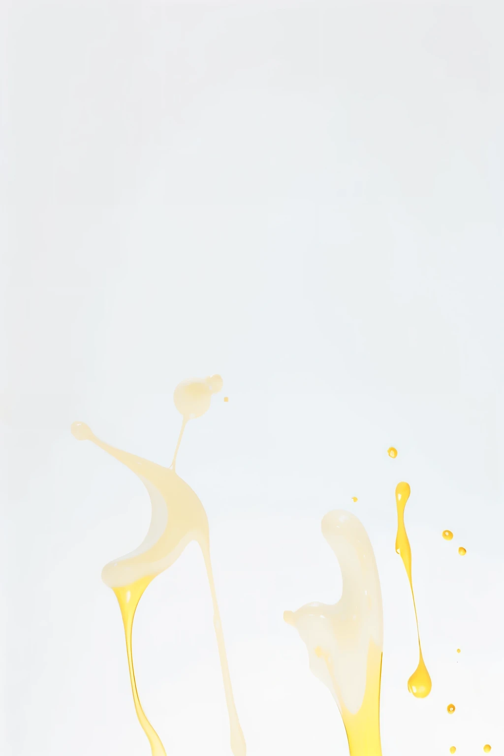 White background，Oil dripped on it