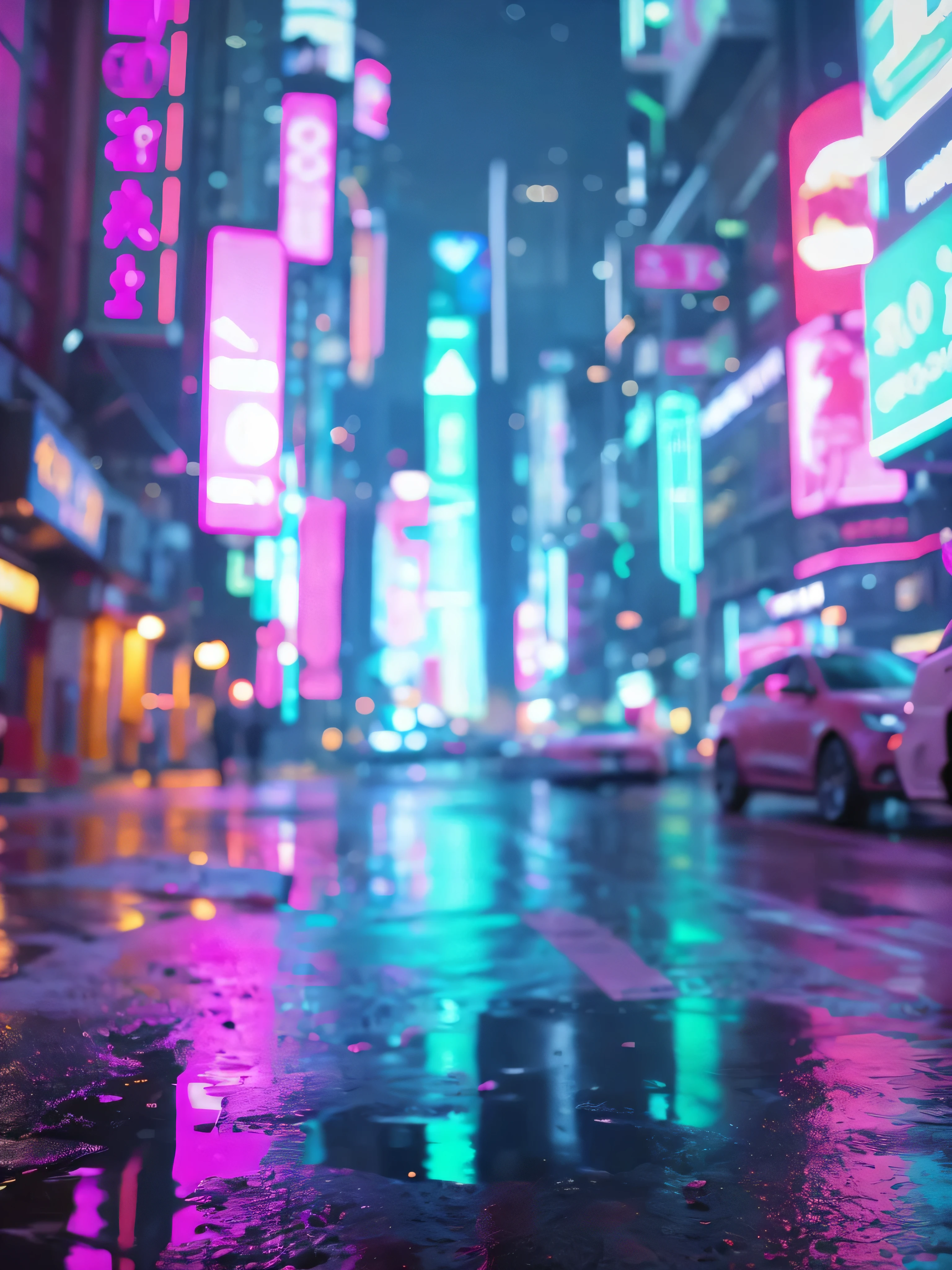 araffe city street at night with neon signs and cars, neon rainy cyberpunk setting, hyper realistic cyberpunk city, hyper-realistic cyberpunk style, cinematic neon matte painting, rainy cyberpunk city, cyberpunk city street, cyberpunk art ultrarealistic 8k, cyberpunk city street background, cyberpunk street, dreamy colorful cyberpunk colors, cyberpunk streets at night, sci-fi cyberpunk city street