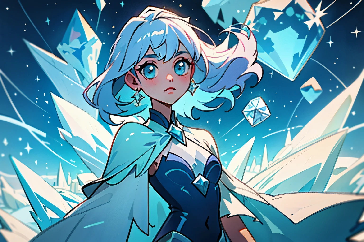anime artwork score 9,score 8,score 5 up,score 4 up,highres,pretty face,pretty hands,water elemental,pretty face,beautiful eyes,slender,narrow waist,hips,thighs,ice,water,snowy mountains,ice shards,flowing river,ice armor,ice shoulder plate,ice armor skirt,transparent body,portrait,<lora:Translucent Bodies (Pony XL):1>,Ghost,translucent,colored skin, . anime style, key visual, vibrant, studio anime, highly detailed