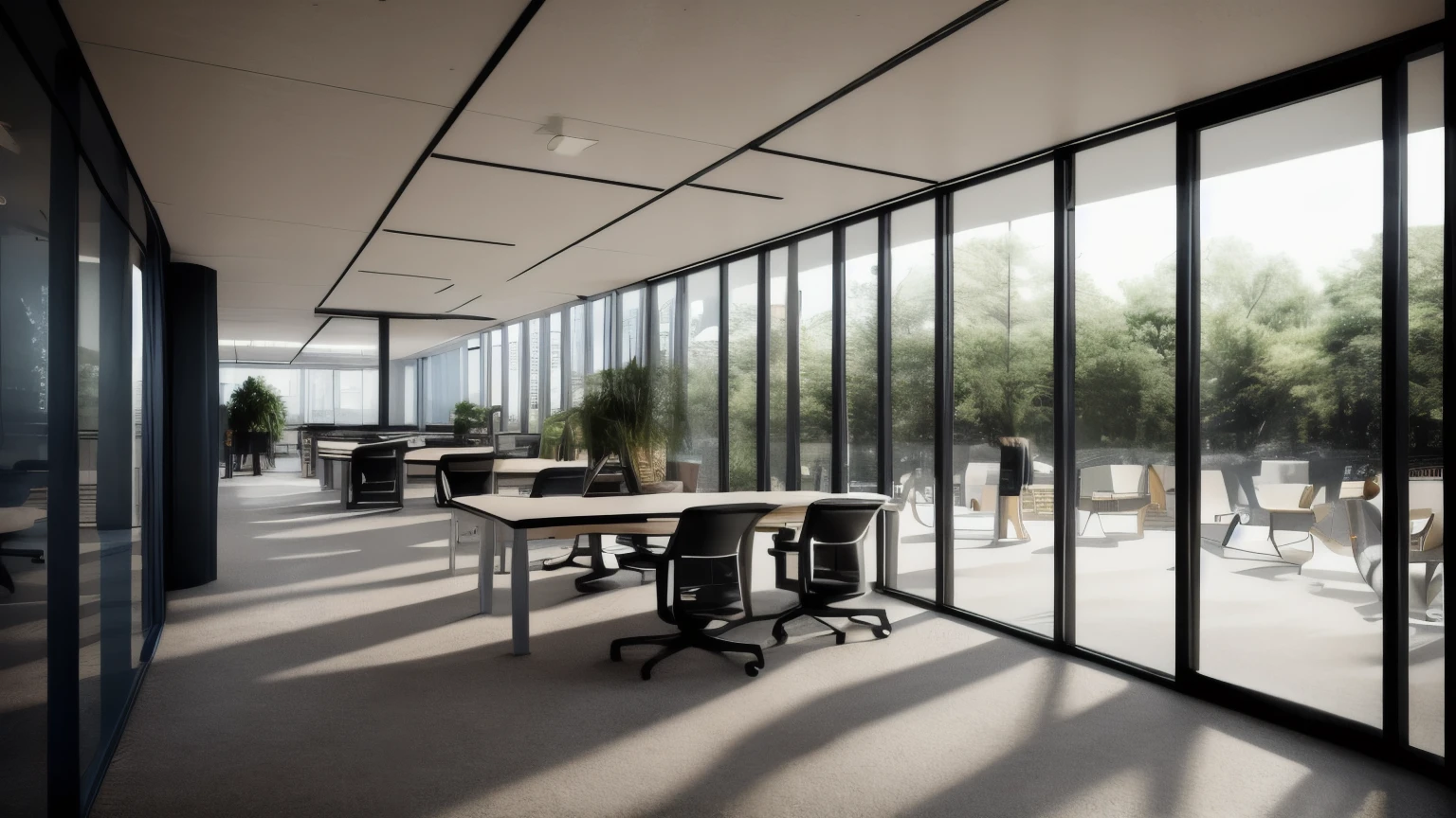 hyper ultra realistic photographs full body of Abstract blurred office interior room. blurry working space with defocused effect. use for background or backdrop in business concept. ratio 16:9, 4k, 8k resolution, High quality photo, high detailed, imagesharp focus, Cinematic lighting,hyperdetailed & Unreal engine, detail, realism, photography,cinematography, camera NIKON, lens NIKKOR flagship, masterpiece. hyper-maximalism, ultradetailed photorealistic, light skin imperfections, final render, vray
