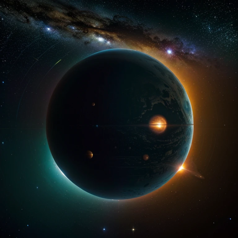 close-up photo, alien, background universe planets stars, extrem colorful saturated bright national-Geographic-photo