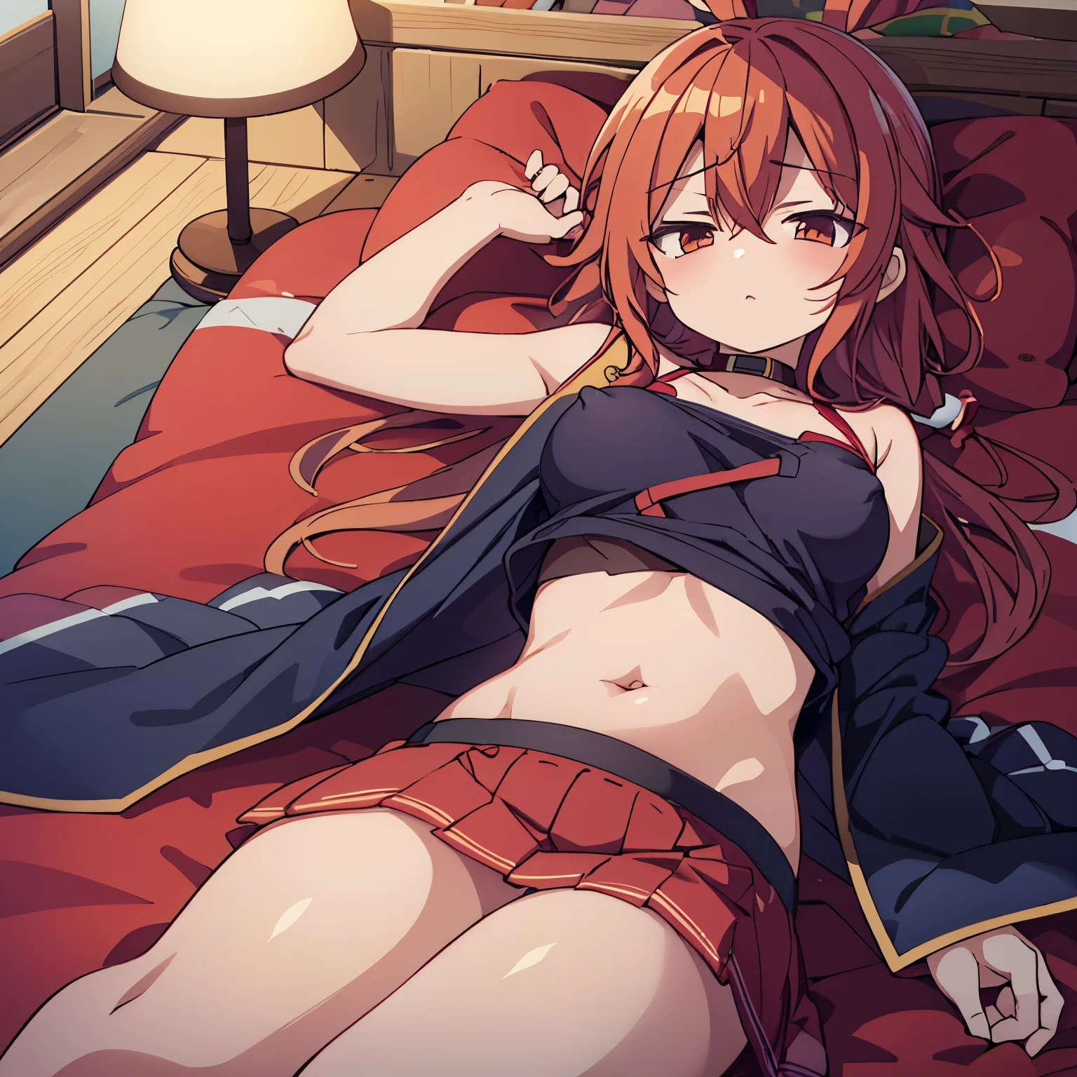 nsfw,perfect anatomy,masterpiece,Cygames official art,super detailed skin,8k,best quality, 1girl,young,child,10yo,(MayanoTopGun(umamusume)), two side up,orange hair,(be frown), be clying,(be disgust),looking at viewer,naked, nude,breasts and nipple out,small breasts,slender body,(skinny legs),skinny thighs,slim hip,petite,jacket,(cum in pussy),(gets creampie),public indecency,(anime colored),(animated painting:1.2),(wide viewer:1.3),(full body),1boy,pov_male,paedophile,lying bed,spread legs,dim bedroom background,at dark night,face focus,in bedroom,indoor,(knee high socks:1.2),loli pussy,(clitoris),horse tail,horse ears,(be raped),rape victim,kidnapping victim,arms behind head,hetero,3dmm,forced smile