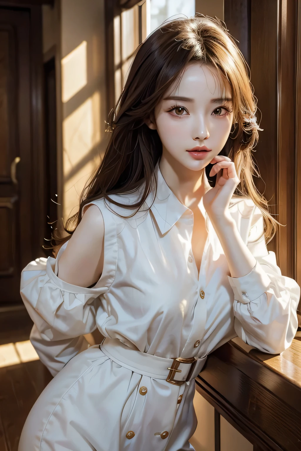 Yang Mi has a pair of big and bright eyes，Sometimes her eyes look lively and expressive。

Her facial features are three-dimensional and soft，Has slender eyebrows and iconic cherry mouth，使得她的面容显得clever and delightful。

Yang Mi’s face is an oval face，smooth lines，The whole person gives people a sweet feeling。

Her skin is usually a healthy fair tone，Adding a fresh and natural flavor to her image。

comprehensive，Yang Mi’s appearance features include being pretty、pretty、clever and delightful，She became popular in the entertainment industry with her unique temperament and acting skills。Please note，This is just a general description，Individual feelings about appearance may vary。