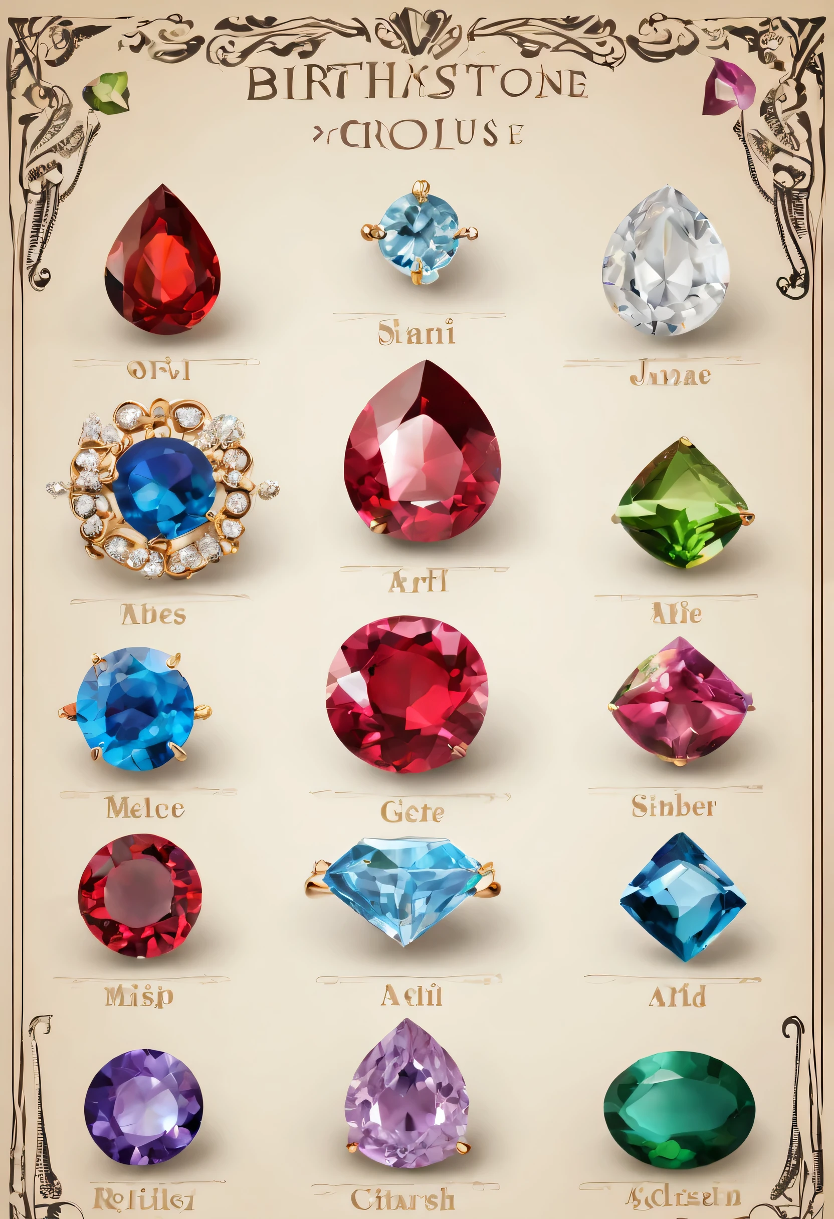 Birthstone list