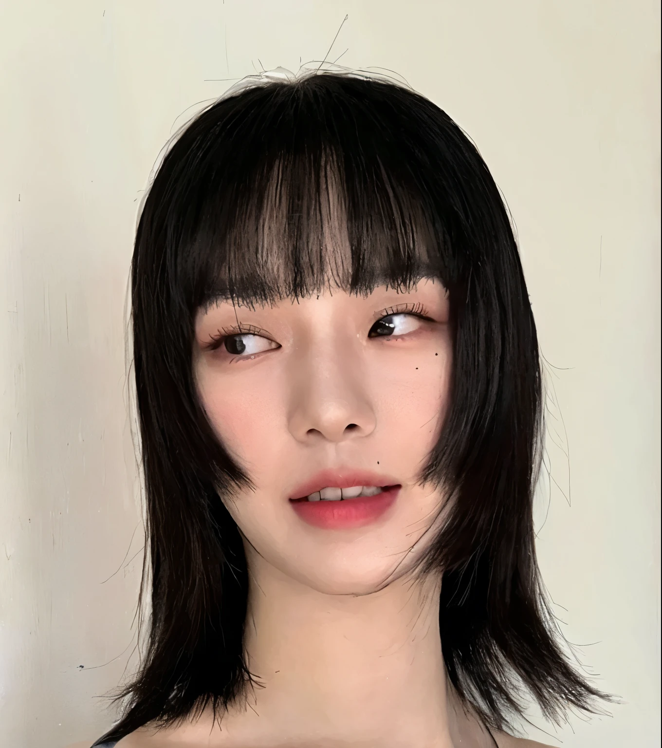 (best quality,ultra-detailed,realistic),(monoclonal portrait),(black and white:1.7),(soft lighting),(Japanese beautiful face),(detailed facial features),(white background),(line drawing),anatomy correct,completely naked,perfect nude,undressed,gleaming face,shiny skin,oiled skin