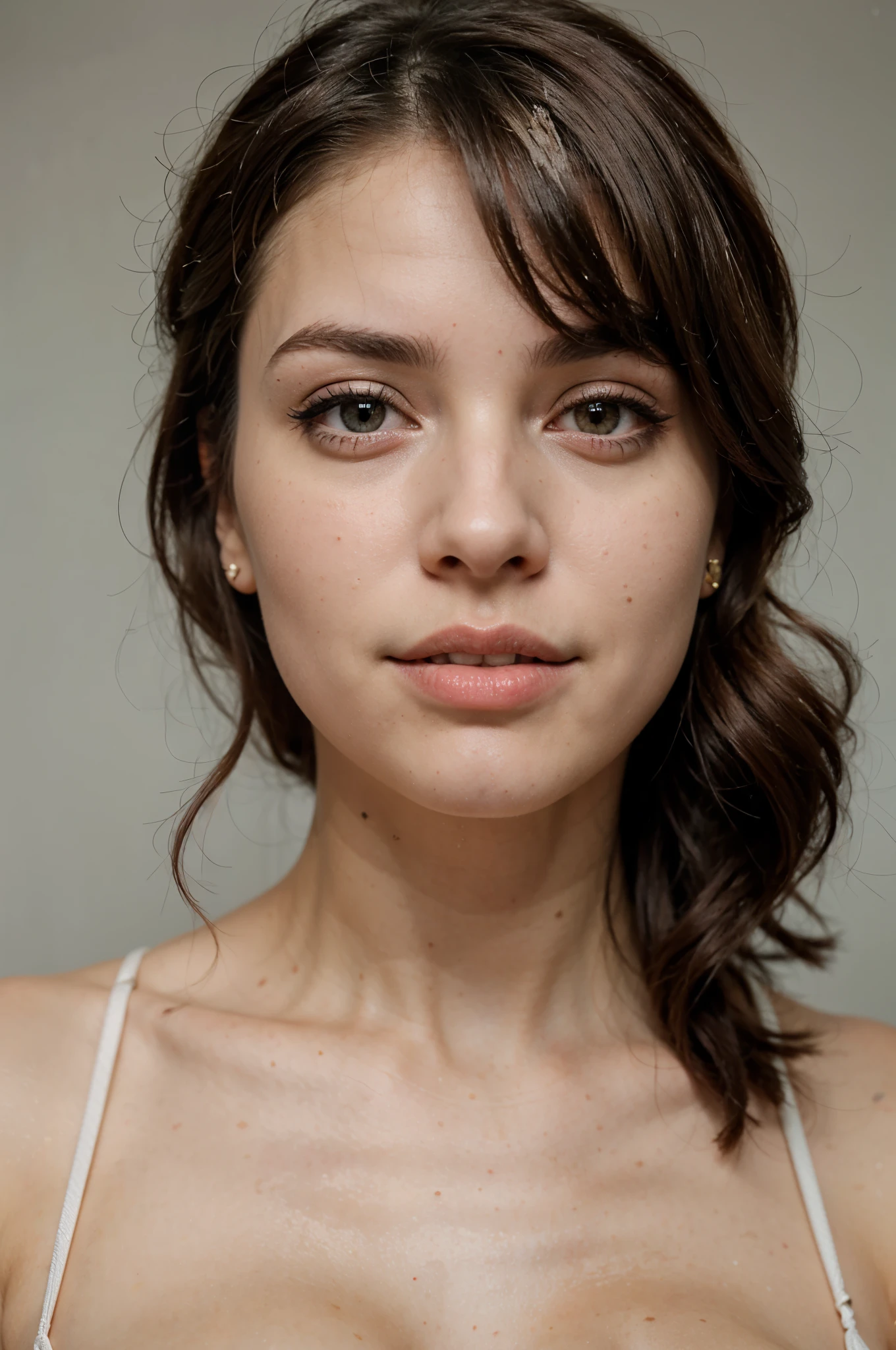 Una chica con maquillaje de mimo