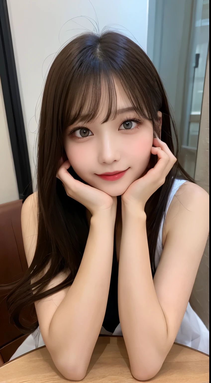 table top, highest quality, shape, Super detailed, finely, High resolution, 8k wallpaper, 完璧なダイナミックな構shape, beautiful and detailed eyes, winter dress,medium hair, small breasts, natural color lip, random sexy pose,smile,big city、20 year old girl、midnight、beautiful and detailed face、perfect and beautiful face,Big eyes、RAW photo、Spread your arms and legs wide apart、Express your best mood with your whole body、beautiful and detailed eyes、small face、beautiful duplex、slim face and style