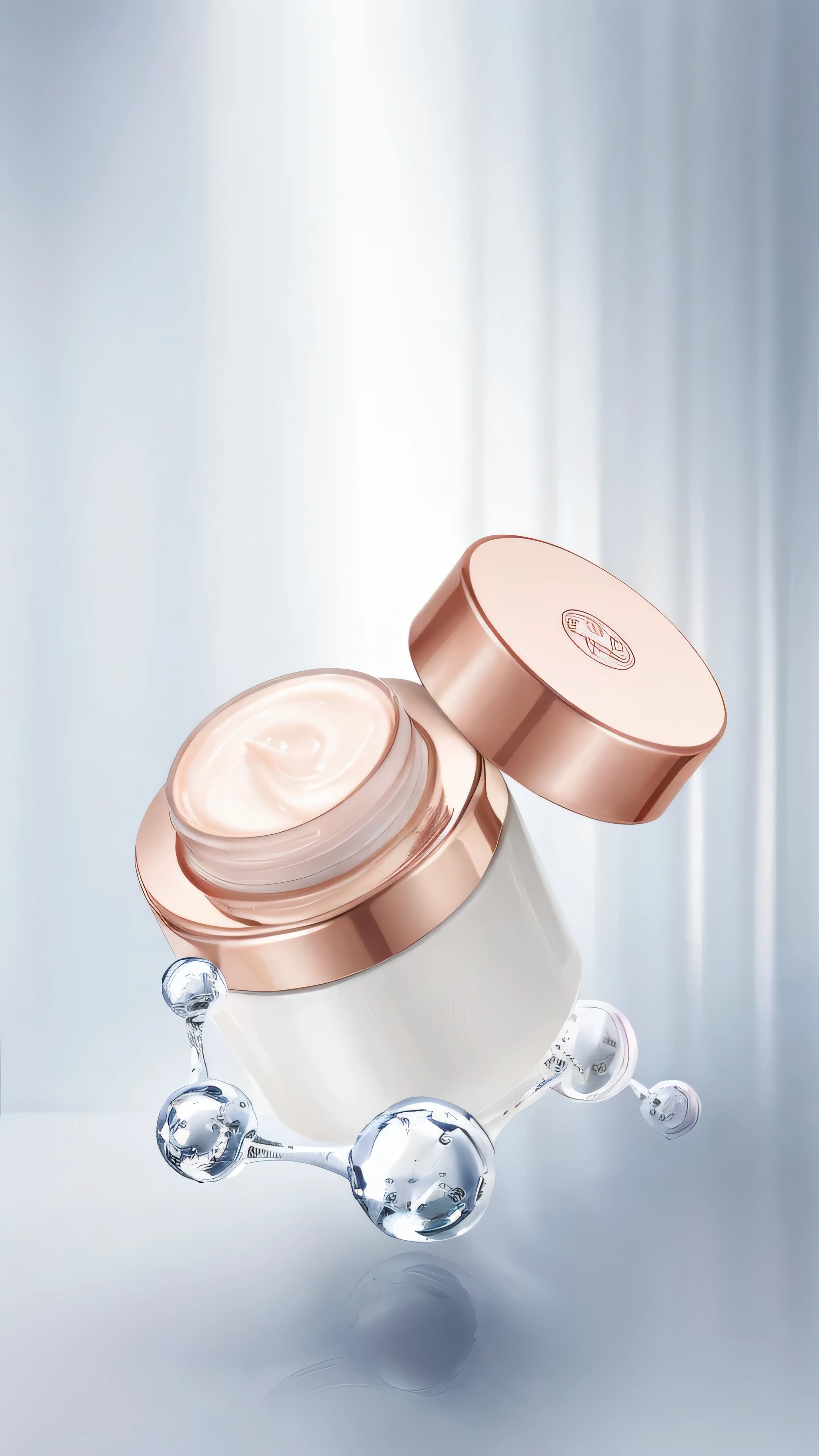 a close up of a bottle of cream on a table, crisp smooth lines, creamy skin, exquisite detail, bubbling skin, glossy skin, dewy skin, glossy surface, exquisite fine details, smooth porcelain skin, face, exquisite and smooth detail, soft white glow, shiny glossy skin, porcelain skin ”, cream, gleaming skin, pristine skin, skincare
