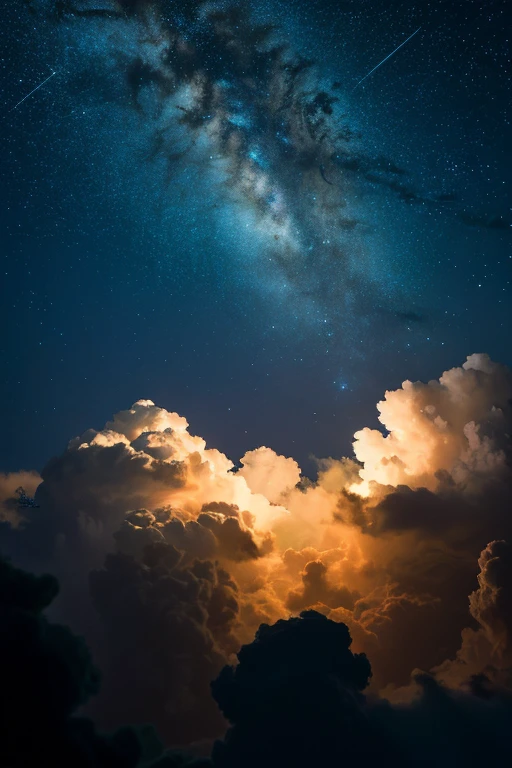 ((highest quality)),((masterpiece)),(be familiar with),4K,
starry sky,night sky,night view,(cloud that resembles a dragon:1.3),
(shrine:1.4),
((mysterious)),