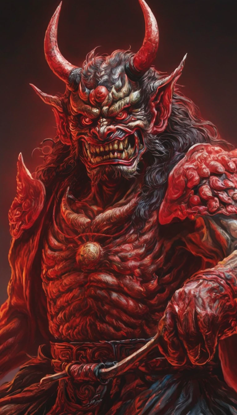 a japan Demons, Ancient Japan, Realism, Realistic Details, Mysterious, Mysterious, 8k Resolution, Stunning Visuals, ultra-detailed, full body, photo realistic