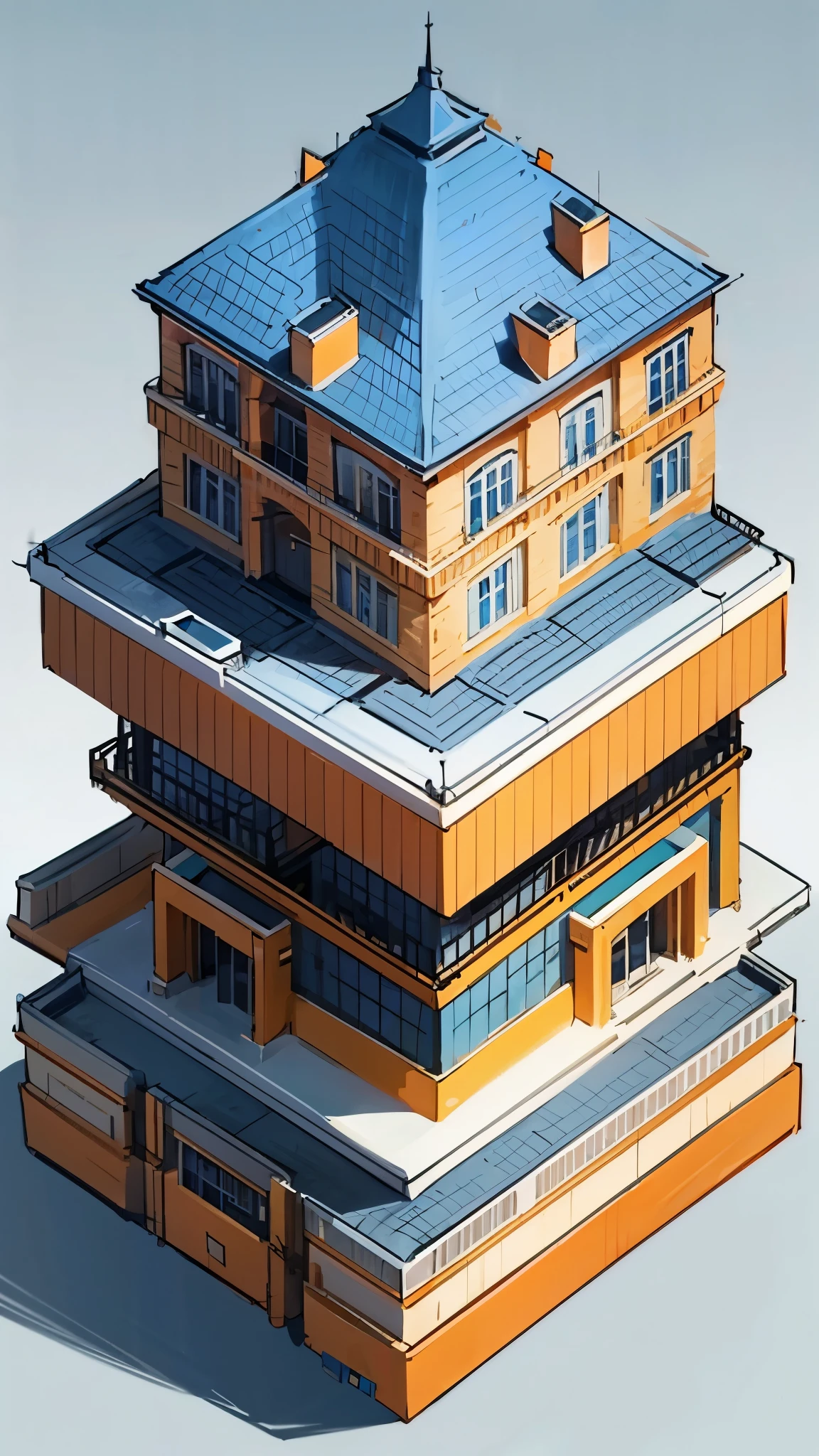 isometric_projection, building,