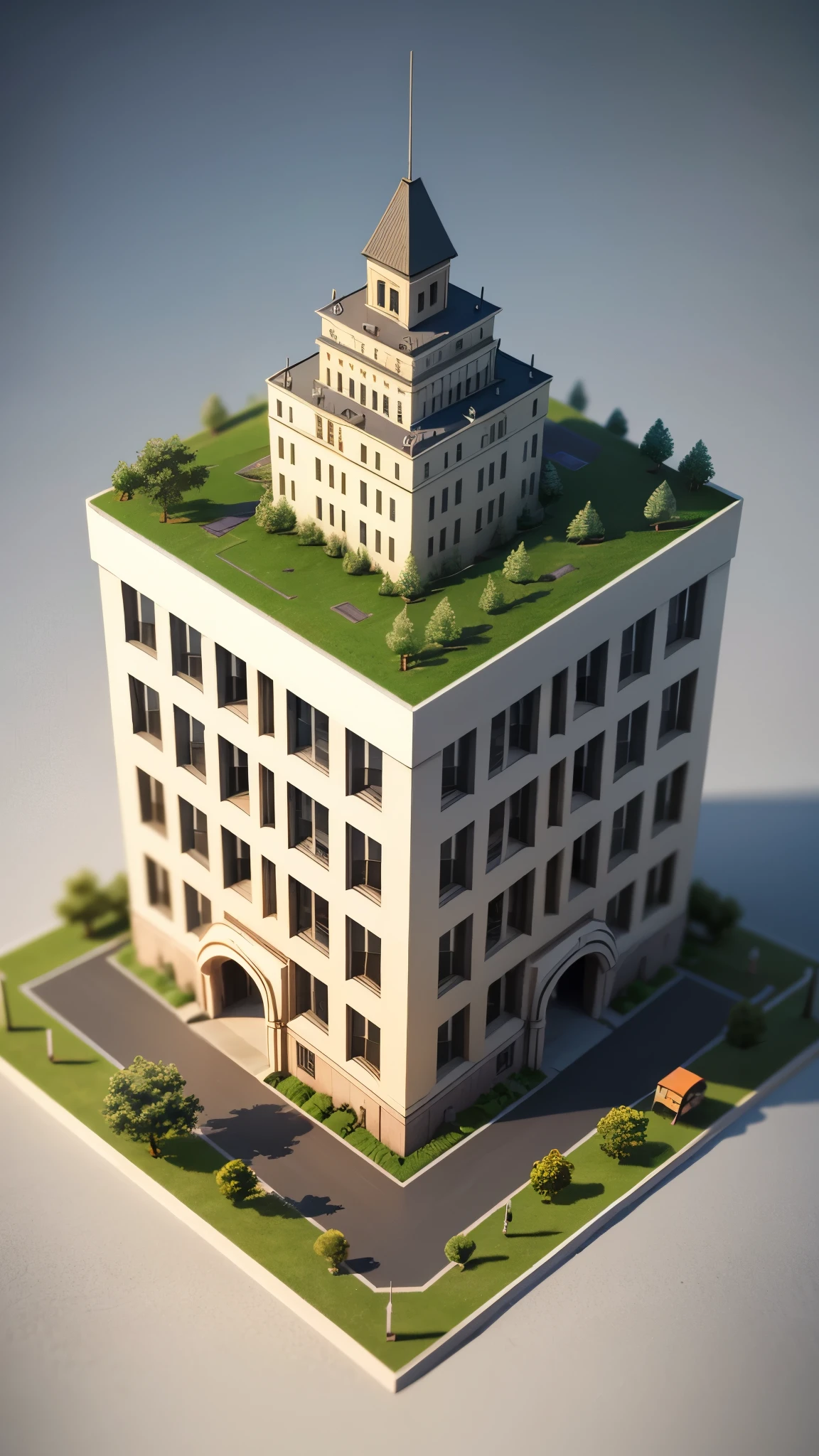 3D_graphics, isometric_projection, building,