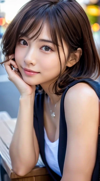 (highest quality,8K quality,masterpiece:1.3,),(ultra high resolution:1.3,Photoreal:1.4,RAW photo:1.2),(Super detailed:1.2,shiny skin,fine skin:1.1),(detailed face,perfect anatomy,caustics:1.2),sleep on your back,overhead view,,1 girl,cute,Japanese,22 years ago,Japanese ID,natural brown hair,Curl short hair outward,cute目,natural makeup,touch the clitoris,I&#39;m imagining something naughty,I&#39;m delusional,up on the face,face focus,professional lighting,natural soft light,small tits, Low position, Low - Angle
