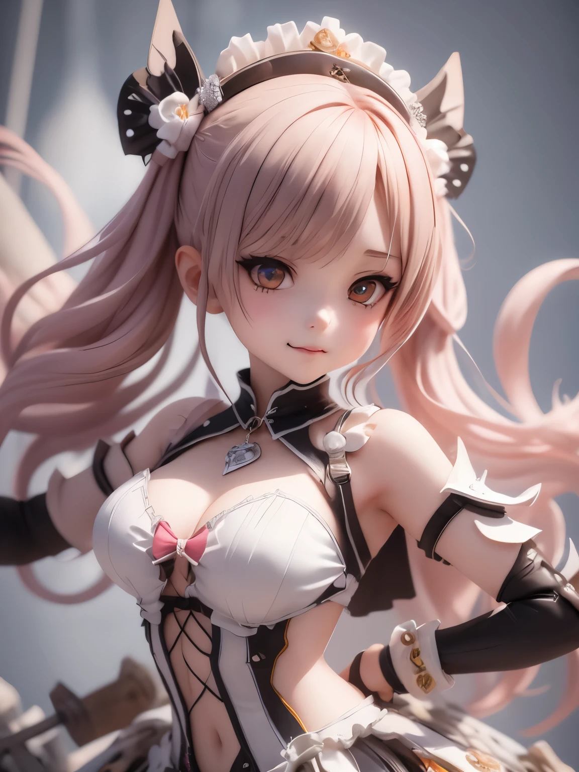 a girl,wear gothic ta clothes with white frills, she ride on giant robot,
3D rendering,
portrait female anime,
cute 3d anime rendering,
cute detailed digital art,
3D rendering stylized,
3D renderingされたキャラクター アート 8k,
cute digital painting,
Anime style 3D,
Super detailed rendering,
weapon in hand,