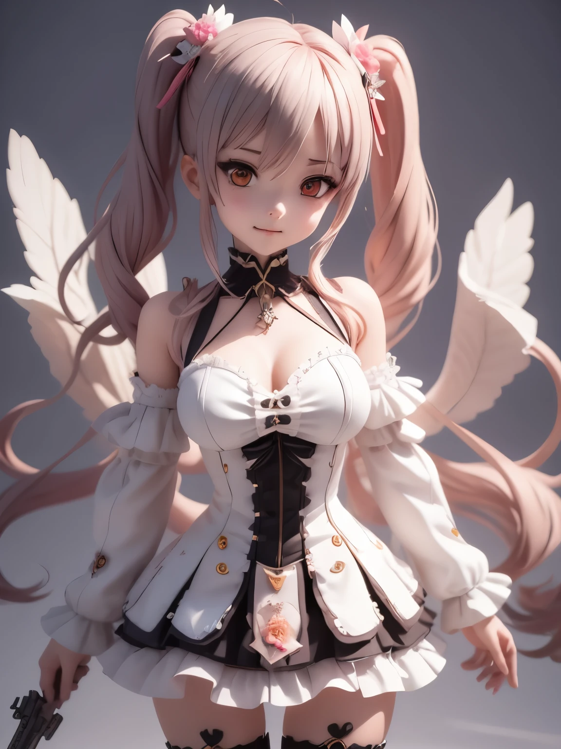 a girl,wear gothic ta clothes with white frills, she ride on giant robot,
3D rendering,
portrait female anime,
cute 3d anime rendering,
cute detailed digital art,
3D rendering stylized,
3D renderingされたキャラクター アート 8k,
cute digital painting,
Anime style 3D,
Super detailed rendering,
weapon in hand,