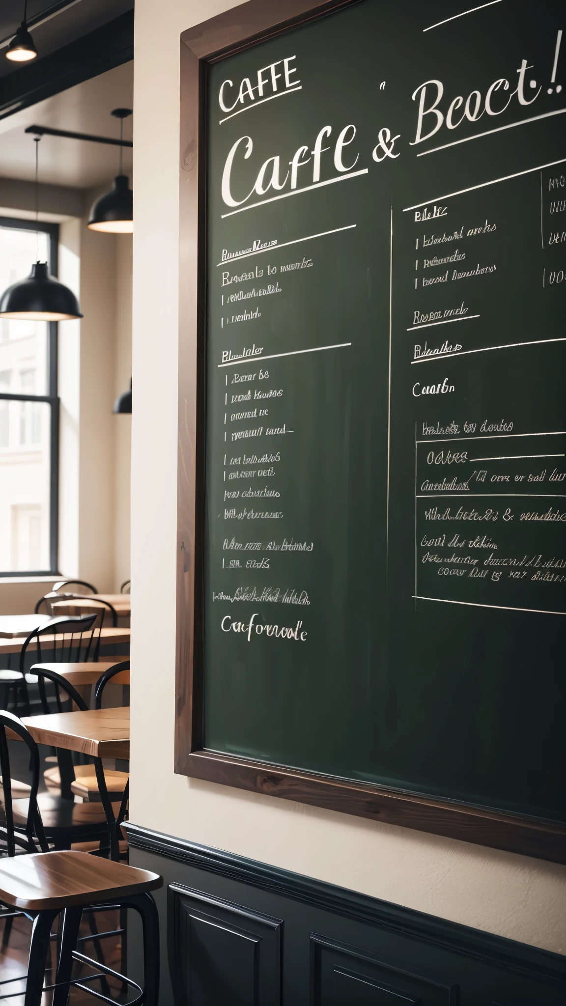 cafe, blackboard,