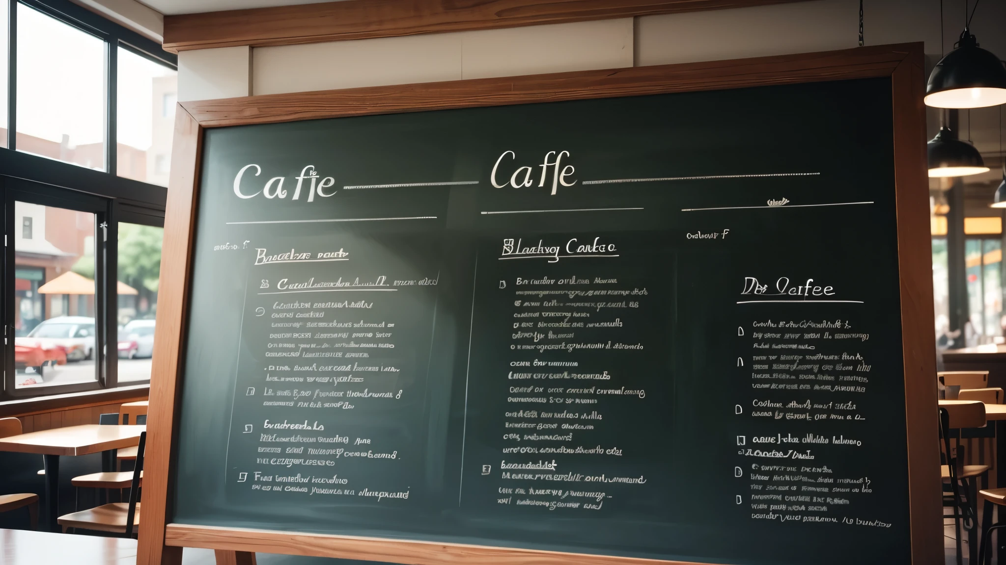 cafe, blackboard,