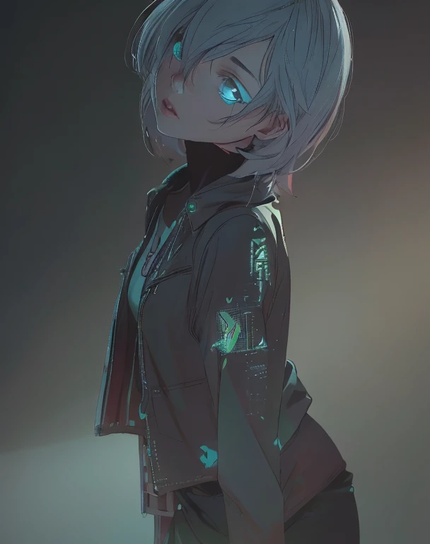 ((La mejor calidad)), ((obra maestra)), (muy detallado:1.3), ...............................................................................................................................................3D, Beautiful (cyberpunk:1.3) Mujer hacker, peinado corto,pelo corto, Volver al visor, cabello grueso, Terminal de ordenador operativo, Pantalla montada en la cabeza, computer server, Pantalla LCD, fiber optic cable, Logotipo de la empresa, HDR (High Dymanic Range), Trazado de rayos, NVIDIA RTX, Super resolution, Irreal 5, Subsoil Scatter, Textura PBR, Post-procesamiento, Anisotropic filtering, profundidad de campo, maximum sharpness and sharpness, Texturas multicapa, Albedo y Highlight Maps, Sombreado de superficies, Accurate simulation of light-material interactions, proporciones perfectas, Renderizado de octanaje, duotone lighting, ISO bajo, balance de blancos, Regla de los tercios, amplia apertura, 8K RAW, efficient sub-pixels, sub-pixel convolution, glow particles, dynamic  pose