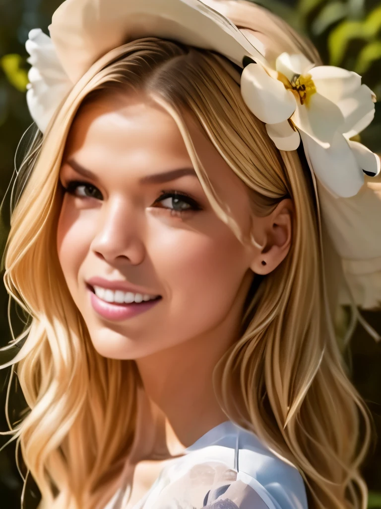 1girl, arafed woman in a kimono with flowers on her head, photorealistic girl render, beautiful portrait